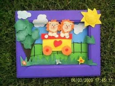 COMO HACER UN CUADRO INFANTIL CON GOMA EVA 5 - YouTube COMO HACER UN CUADRO INFANTIL CON GOMA EVA 5 - YouTube