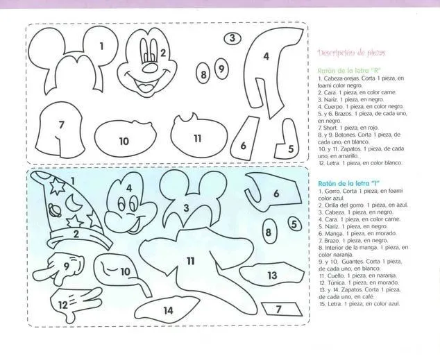 Cuadro con Letras de Mickey - Todo en Goma Eva Cuadro con Letras de Mickey - Todo en Goma Eva