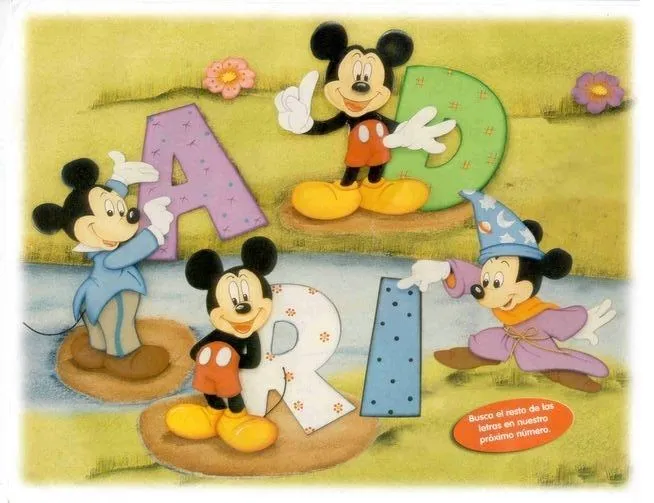 Cuadro con Letras de Mickey - Todo en Goma Eva Cuadro con Letras de Mickey - Todo en Goma Eva
