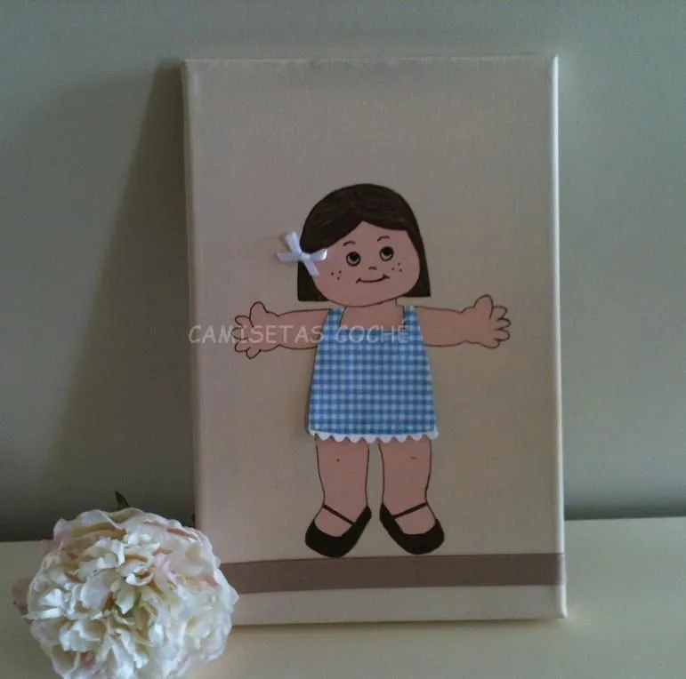 CUADRO MUÑECA VESTIDO CUADROS AZULES | María José, mis camisetas ... CUADRO MUÑECA VESTIDO CUADROS AZULES | María José, mis camisetas ...