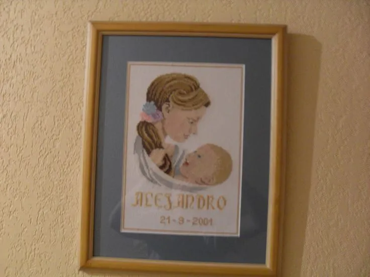 Cuadro en punto de cruz para nacimiento de bebés | Cuadros punto ... Cuadro en punto de cruz para nacimiento de bebés | Cuadros punto ...