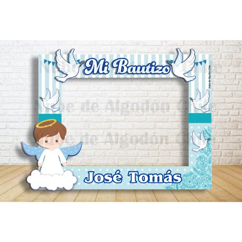 Cuadro Selfie Bautizo Personalizado - Nube de Algodón Chile