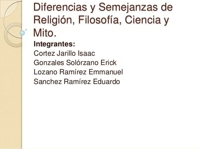 Cuadro de semejanzas y diferencias filosofia Cuadro de semejanzas y diferencias filosofia