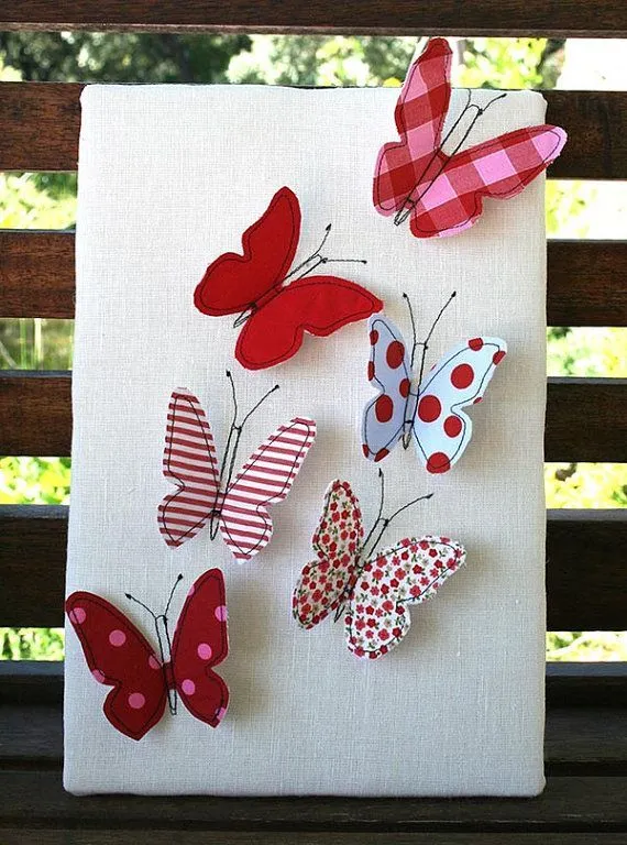 Cuadro de tela con Mariposas ideal para decorar habitaciones ... Cuadro de tela con Mariposas ideal para decorar habitaciones ...