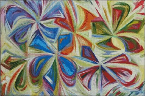 Cuadros Abstractos - Hilos para Bordar (DMC, Rosace, Anchor, Panda ... Cuadros Abstractos - Hilos para Bordar (DMC, Rosace, Anchor, Panda ...