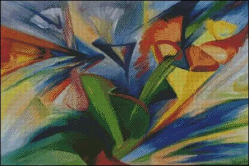 Cuadros Abstractos - Hilos para Bordar (DMC, Rosace, Anchor, Panda ... Cuadros Abstractos - Hilos para Bordar (DMC, Rosace, Anchor, Panda ...