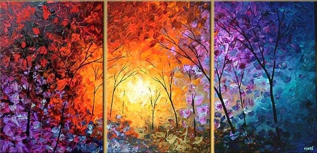 Cuadros Abstractos Trípticos Para Decoración Moderna | Bodegones y ... Cuadros Abstractos Trípticos Para Decoración Moderna | Bodegones y ...