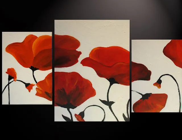Cuadros Abstractos Tripticos Dipticos Flores Modernas Oleos ... Cuadros Abstractos Tripticos Dipticos Flores Modernas Oleos ...