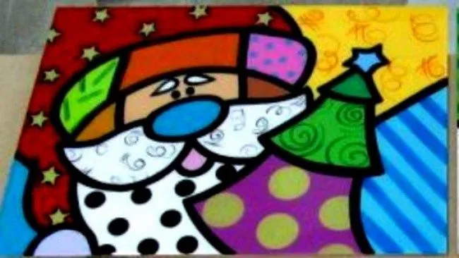 CUADROS EN ARTE BRITO PARA NAVIDAD. | romero britto | Pinterest