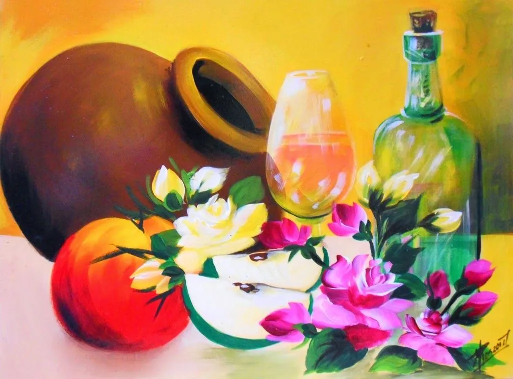 Diferentes Cuadros de Bodegones Pintados en Acrílico (Diseños ... Diferentes Cuadros de Bodegones Pintados en Acrílico (Diseños ...