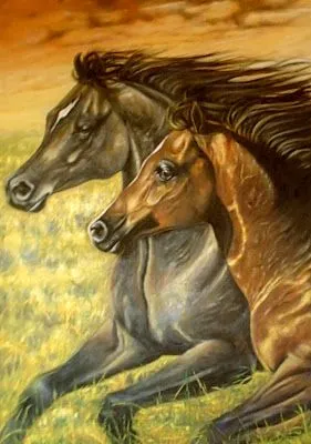 Cuadros de Caballos Pintados en Óleo. Pintora Marta Hoya. Arte en Caballos.