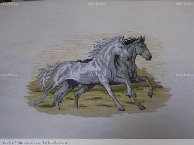 Punto de cruz caballos - Imagui