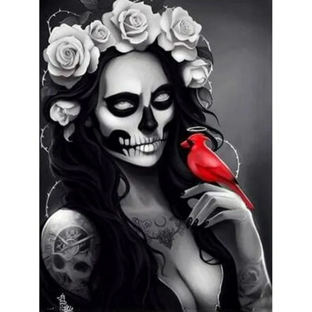 Cuadros Decorativos Calavera mujer pintura al óleo por números Kit DIY pintura acrílica dibujo sin m Ehuebsd embutido en tela | Walmart en línea Cuadros Decorativos Calavera mujer pintura al óleo por números Kit DIY pintura acrílica dibujo sin m Ehuebsd embutido en tela | Walmart en línea