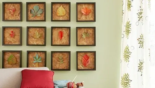 Hacer cuadros decorativos con hojas secas | Decomanitas Hacer cuadros decorativos con hojas secas | Decomanitas