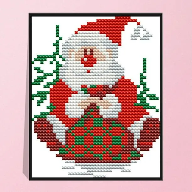 Cuadros Decorativos Serie de Navidad de dibujos animados 14CT estampado  punto de cruz DIY bordado (K Likrtyny embutido en tela | Walmart en línea