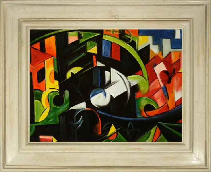 Cuadros famosos, Cuadros de Franz Marc con marco blanco, Pintura ... Cuadros famosos, Cuadros de Franz Marc con marco blanco, Pintura ...