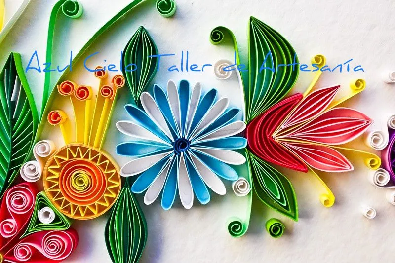 Azul Cielo Taller de Artesania: QUILLING O FILIGRANA EN PAPEL.