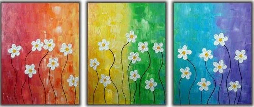 Cuadros Modernos Pinturas : Cuadros de Flores Blancas, Fáciles y ...