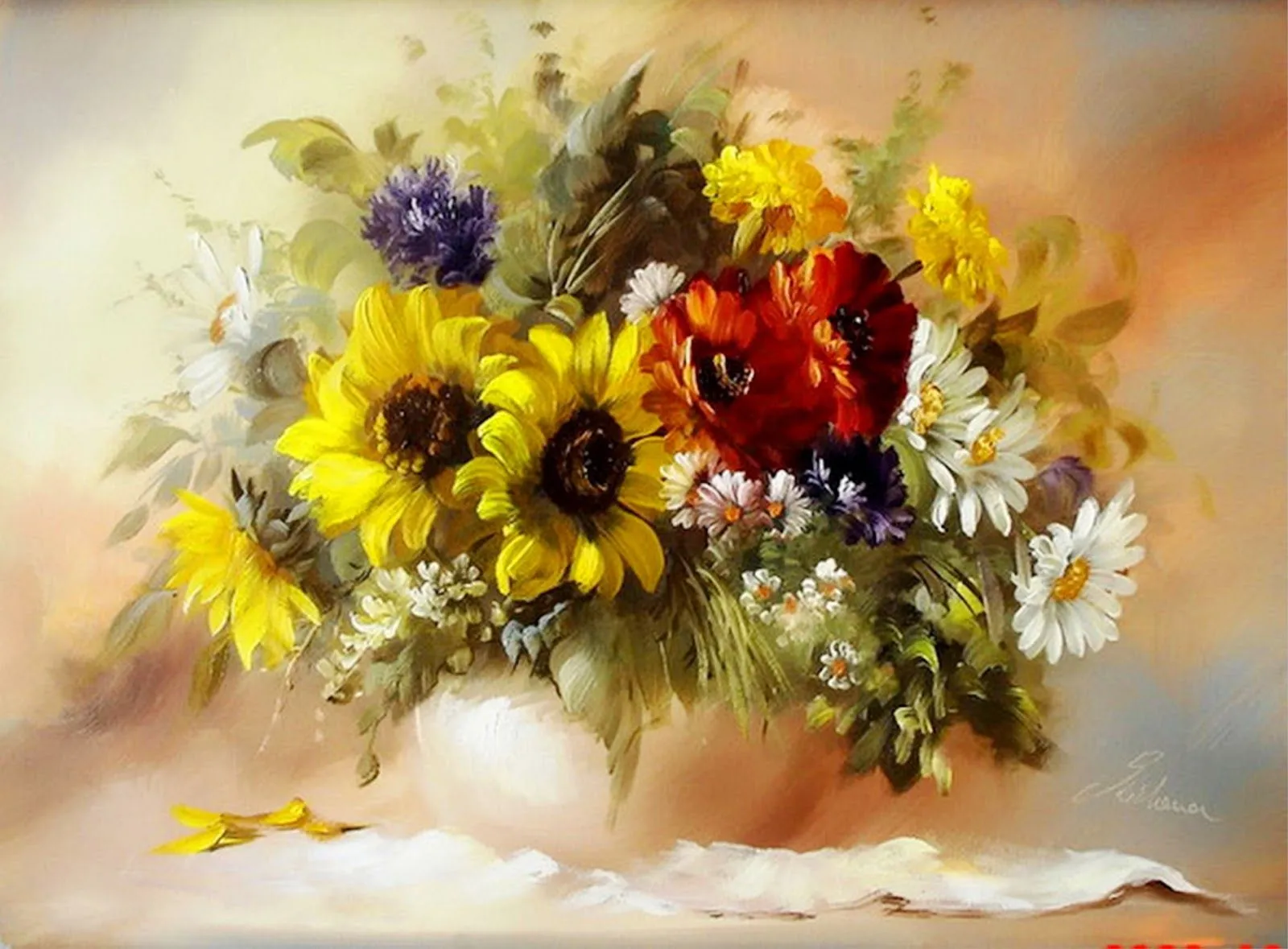 Cuadros al óleo de flores - 14 fotos e imágenes gratis - Imagui