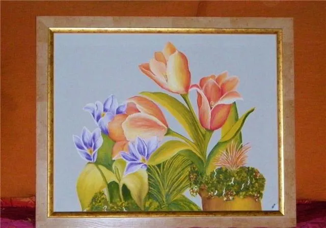 Cuadros de flores para pintar - Imagui