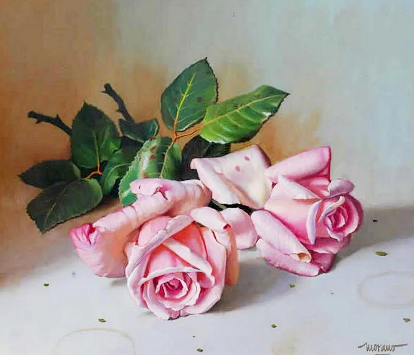 Cuadros de Flores (Rosas) Pintadas al Óleo | Pinturas al Óleo Cuadros de Flores (Rosas) Pintadas al Óleo | Pinturas al Óleo