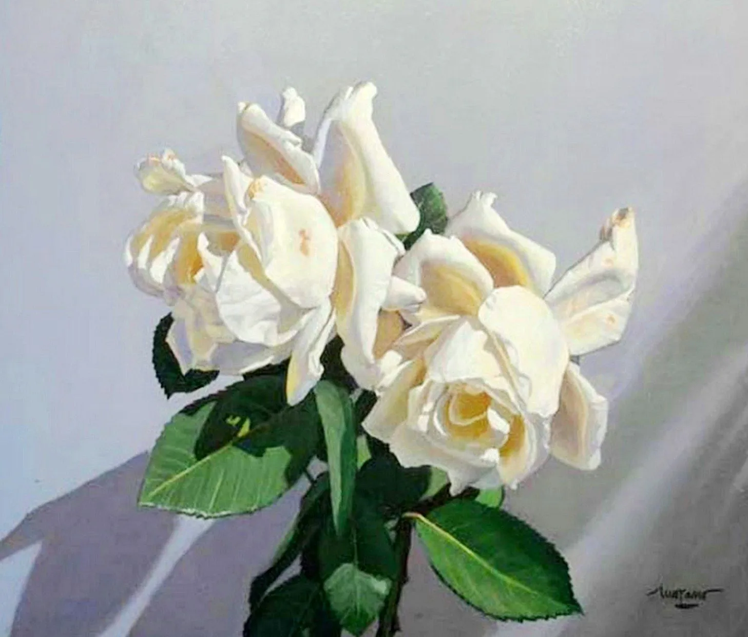 Cuadros de Flores (Rosas) Pintadas al Óleo | Pinturas al Óleo