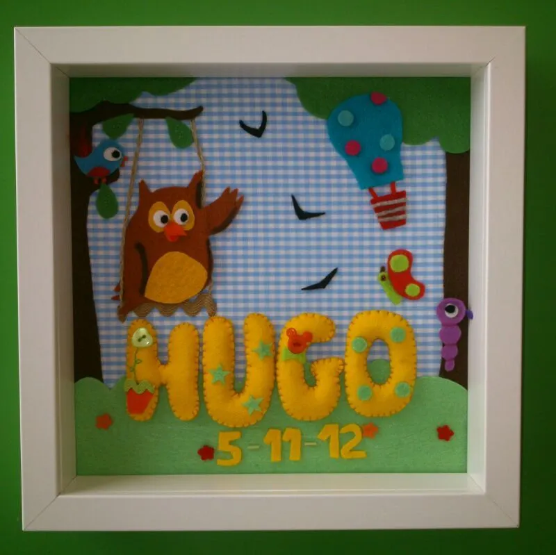 Cuadros infantiles de fieltro personalizados: Nuevas cositas... Cuadros infantiles de fieltro personalizados: Nuevas cositas...