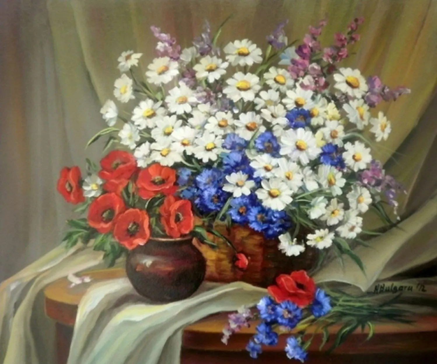 Cuadros de Jarrones con Flores Pintados al Óleo, Anca Bulgaru ... Cuadros de Jarrones con Flores Pintados al Óleo, Anca Bulgaru ...