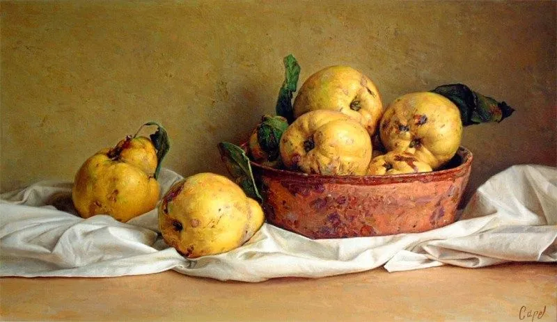 Cuadros Modernos : Bodegón con cazuelas y canastos