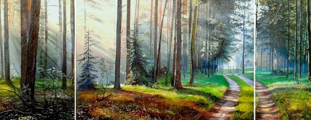 Cuadros Modernos Pinturas : Cuadros de Paisajes con Caminos ...