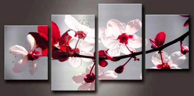 Cuadros Modernos Pinturas : Cuadros Trípticos de Flores Pintados ... Cuadros Modernos Pinturas : Cuadros Trípticos de Flores Pintados ...