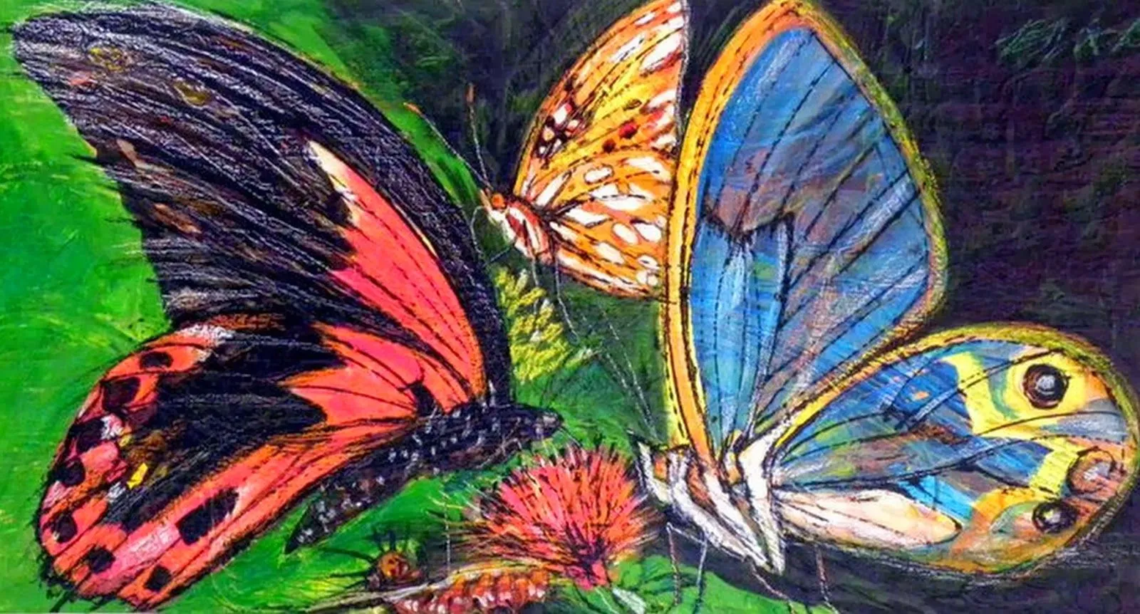 Cuadros Modernos Pinturas y Dibujos : Pintados a Mano Mariposas al ... Cuadros Modernos Pinturas y Dibujos : Pintados a Mano Mariposas al ...
