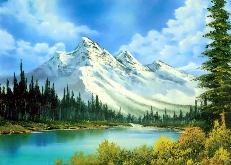 Cuadros Modernos Pinturas : Paisajes Felices de Bob Ross, Cuadros ... Cuadros Modernos Pinturas : Paisajes Felices de Bob Ross, Cuadros ...