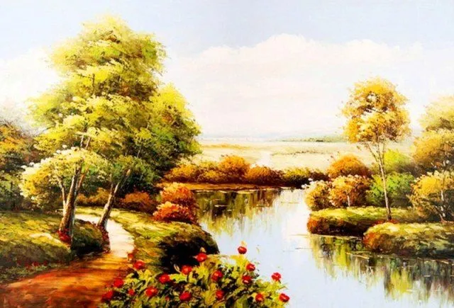 Cuadros Modernos Pinturas : Paisajes selva y naturaleza Cuadros Modernos Pinturas : Paisajes selva y naturaleza