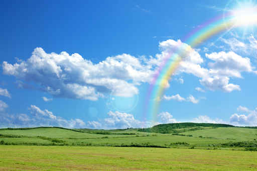 Paisaje con arco iris - Imagui