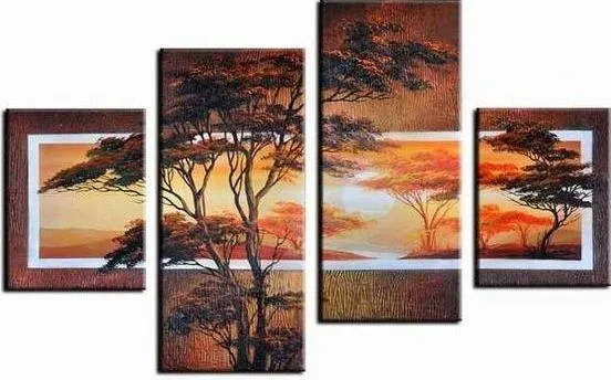 Cuadros pintados a mano de arboles - Imagui