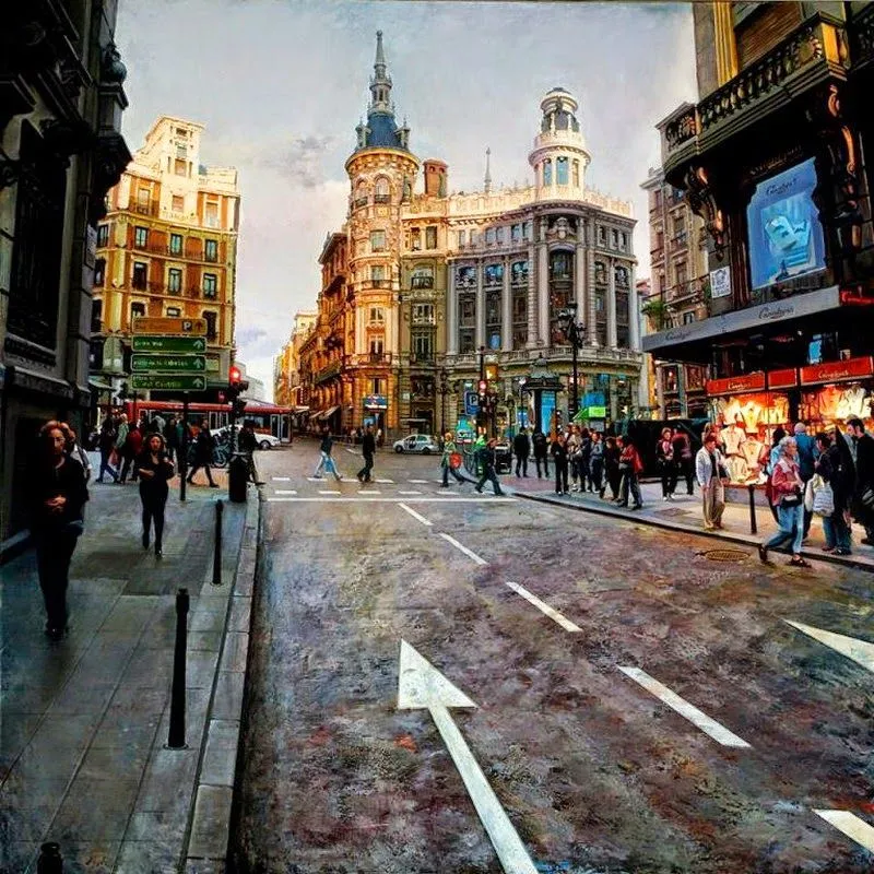 Cuadros, pinturas, arte: Realidad Fantástica en Paisajes Urbanos ...