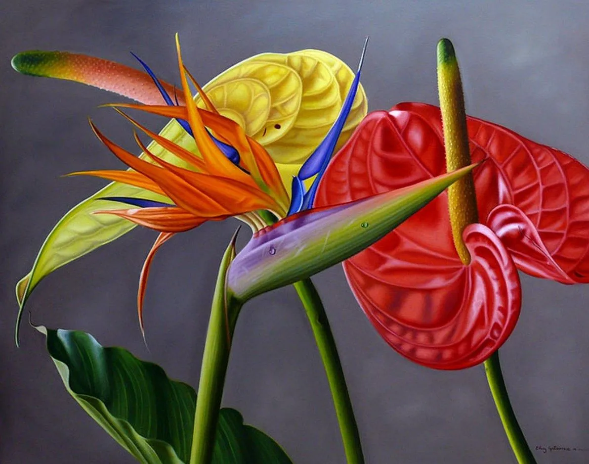 Cuadros de rosas pintadas al óleo | Cuadros Modernos al Óleo Cuadros de rosas pintadas al óleo | Cuadros Modernos al Óleo