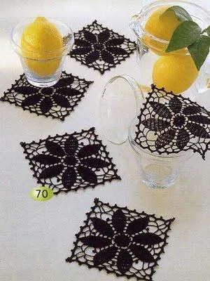 Delicados posavasos tejidos a crochet | Solountip.