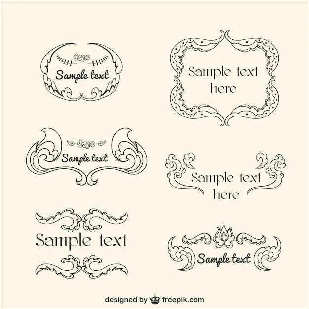 Cuadros de texto caligráfico | Descargar Vectores gratis Cuadros de texto caligráfico | Descargar Vectores gratis