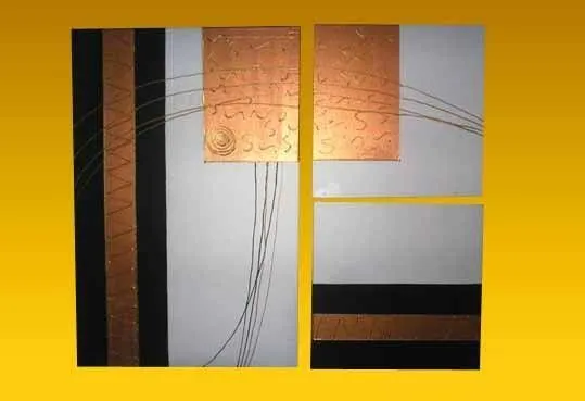 cuadros tripticos abstracto texturado 04 Pablo Bongiovanni ... cuadros tripticos abstracto texturado 04 Pablo Bongiovanni ...
