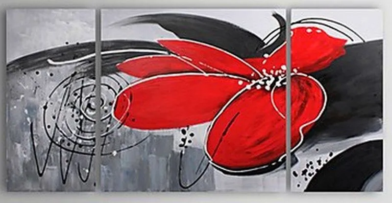 Cuadros Modernos al Óleo : Cuadros trípticos abstractos modernos Cuadros Modernos al Óleo : Cuadros trípticos abstractos modernos