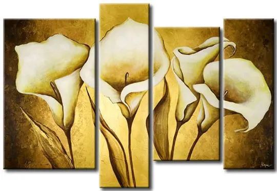 Cuadros trípticos de flores de calas - Imagui