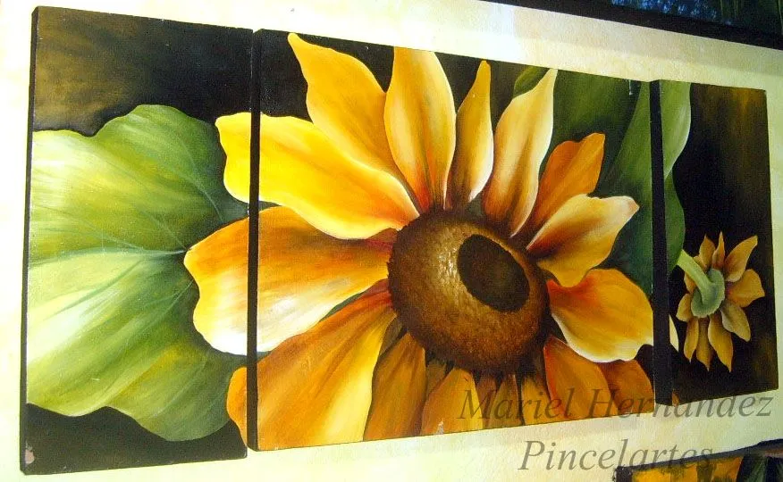 Imágenes de tríptico de girasoles - Imagui