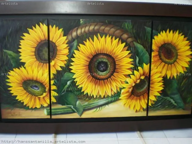Cuadros en girasoles tripticos al oleo - Imagui Cuadros en girasoles tripticos al oleo - Imagui