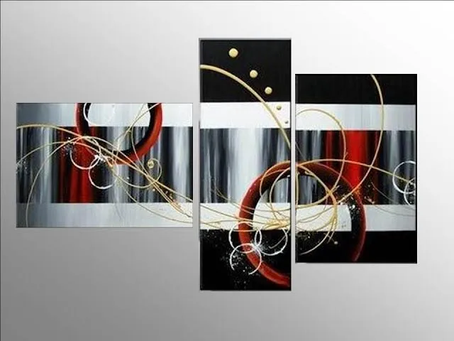 Cuadros Tripticos Modernos En Rojo,gris,negro,alto Relieve - S ... Cuadros Tripticos Modernos En Rojo,gris,negro,alto Relieve - S ...