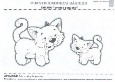 CUANTIFICADORES BÁSICOS – TAMAÑO "GRANDE-PEQUEÑO" ~ 4 Dibujo CUANTIFICADORES BÁSICOS – TAMAÑO "GRANDE-PEQUEÑO" ~ 4 Dibujo