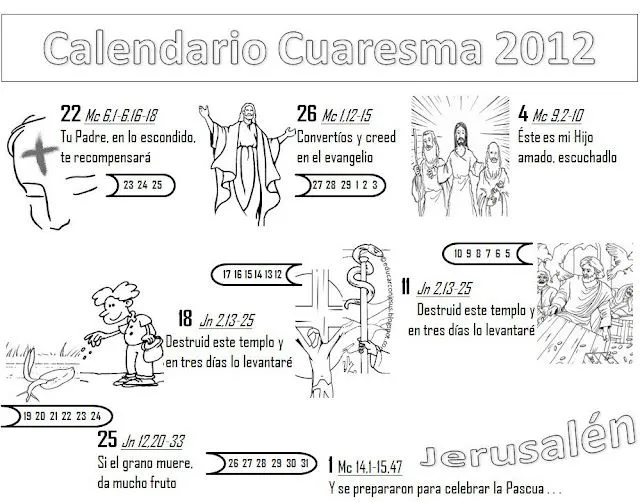 La cuaresma para niños colorear - Imagui