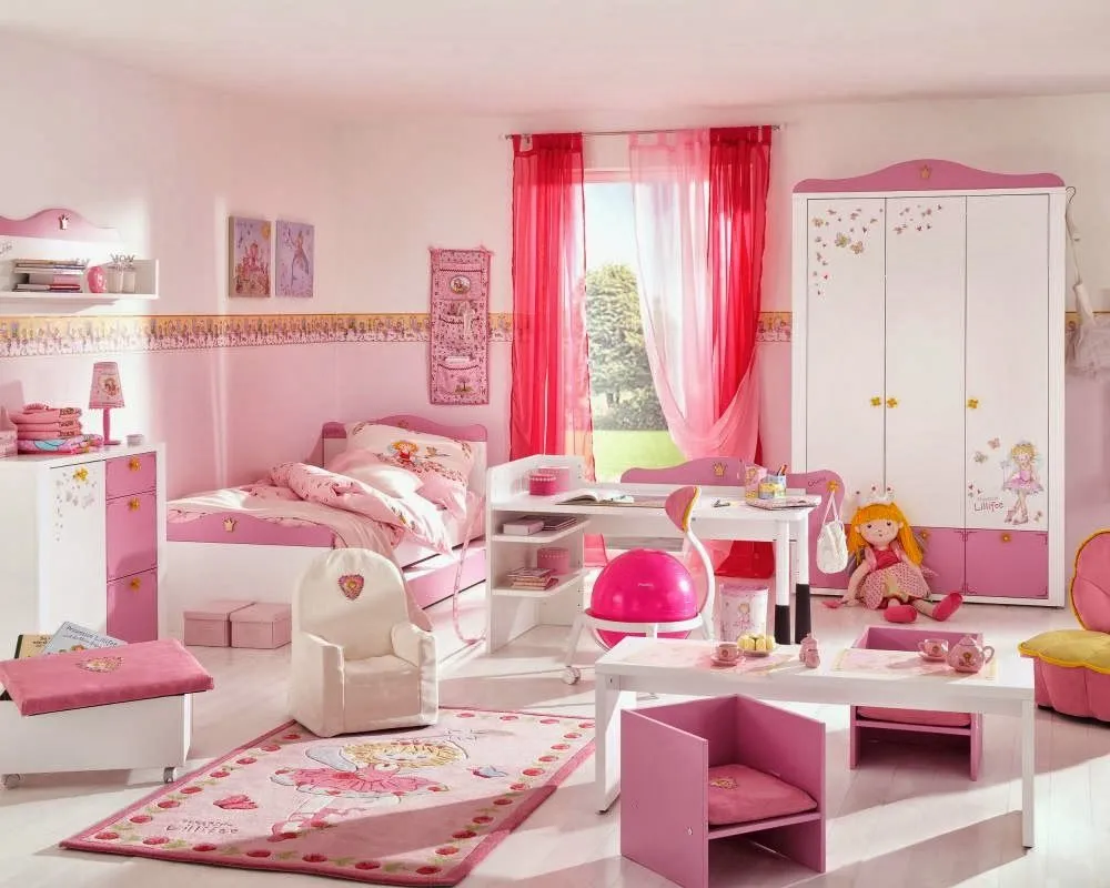Cuarto de niña en rosa y lila - Dormitorios colores y estilos