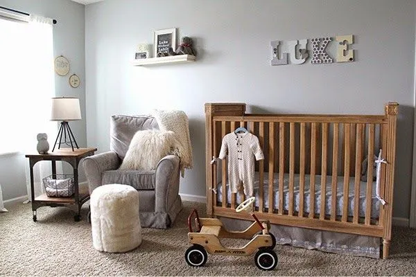 Cuartos de bebé en azul blanco y beige - Colores en casa